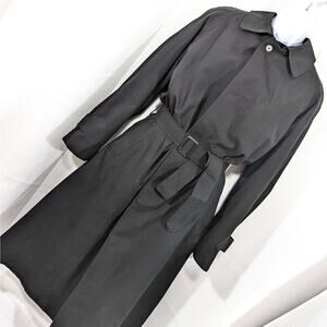 RALPH LAUREN CHAPS! GORGEOUS CLASSIC BLACK BELTED OVERCOAT, TRENCHCOAT! SZ 42R
